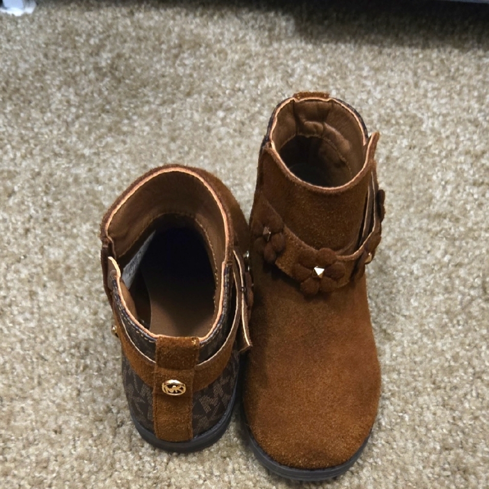 Kids Micharl Kors Brown Ankle Boots